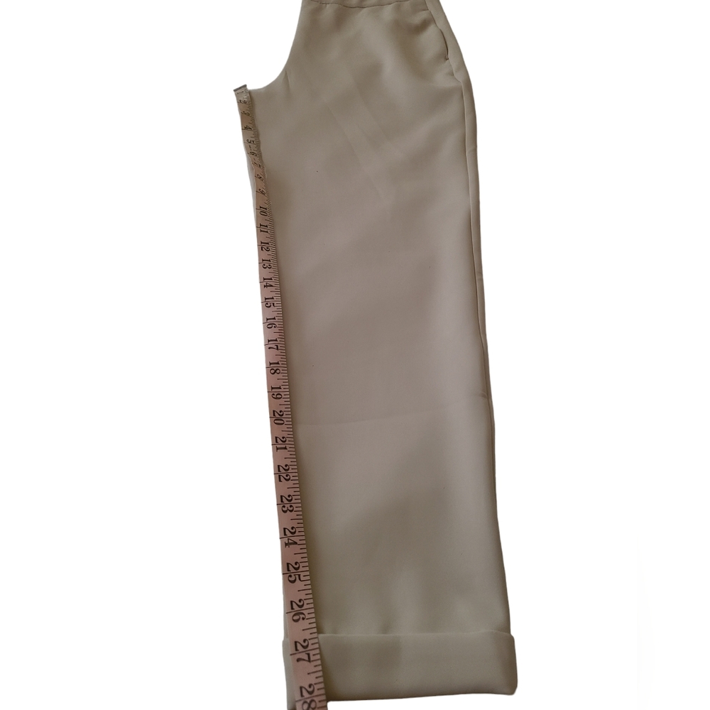 Express Cream Track Pants with Elastic Cuffs - Picture 3 of 7